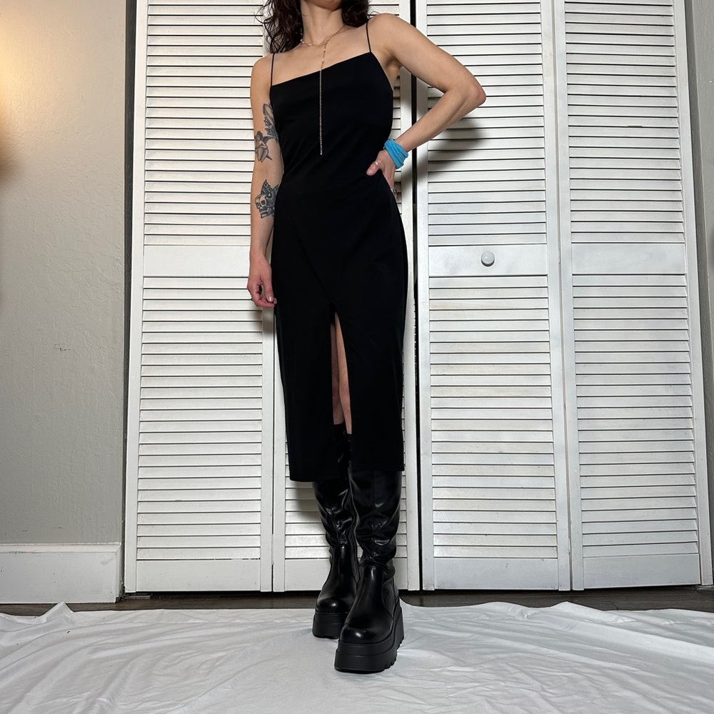 Elegant Black Midi Dress | #Reformation